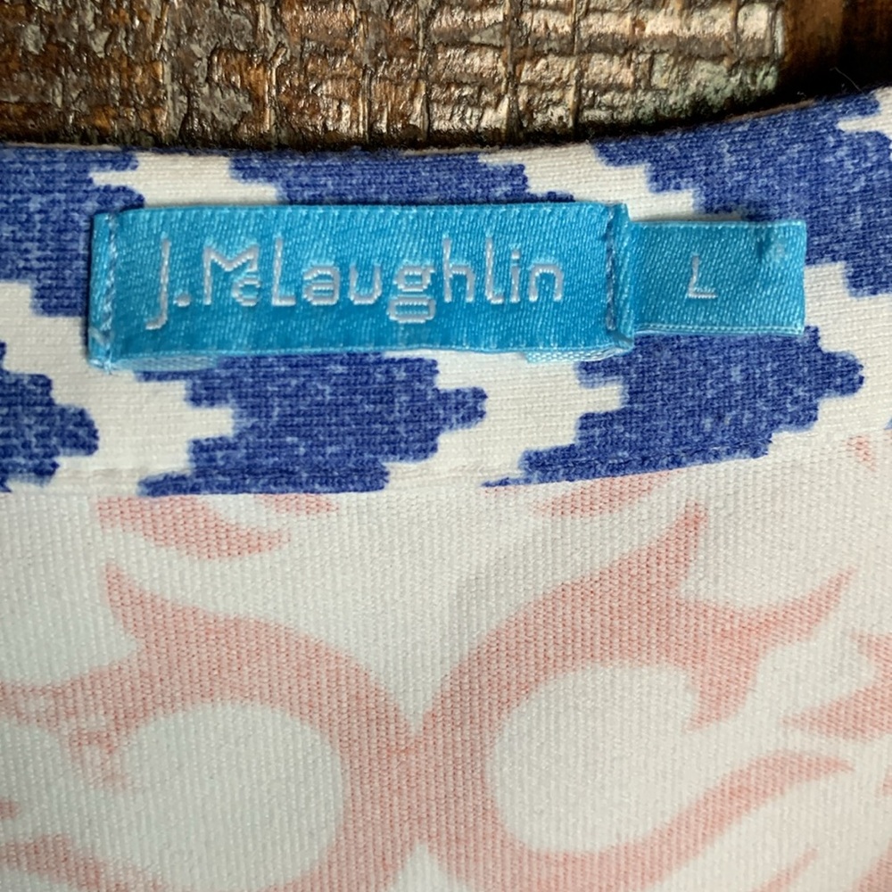 JMcLaughlin womens tunic top coverup size large resort cruise swim beach coastal - Picture 4 of 11